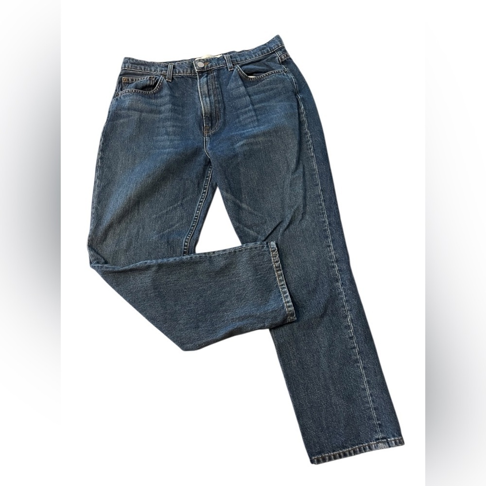 Reformation Julia Crop High Cigarette Jean in Baltic Wash Sz 30